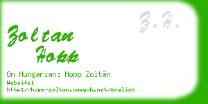 zoltan hopp business card